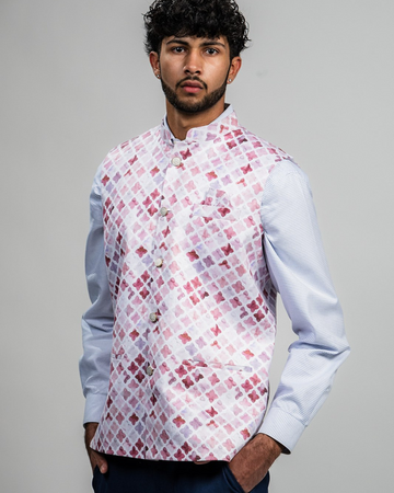 Arjun Blush Nehru Jacket