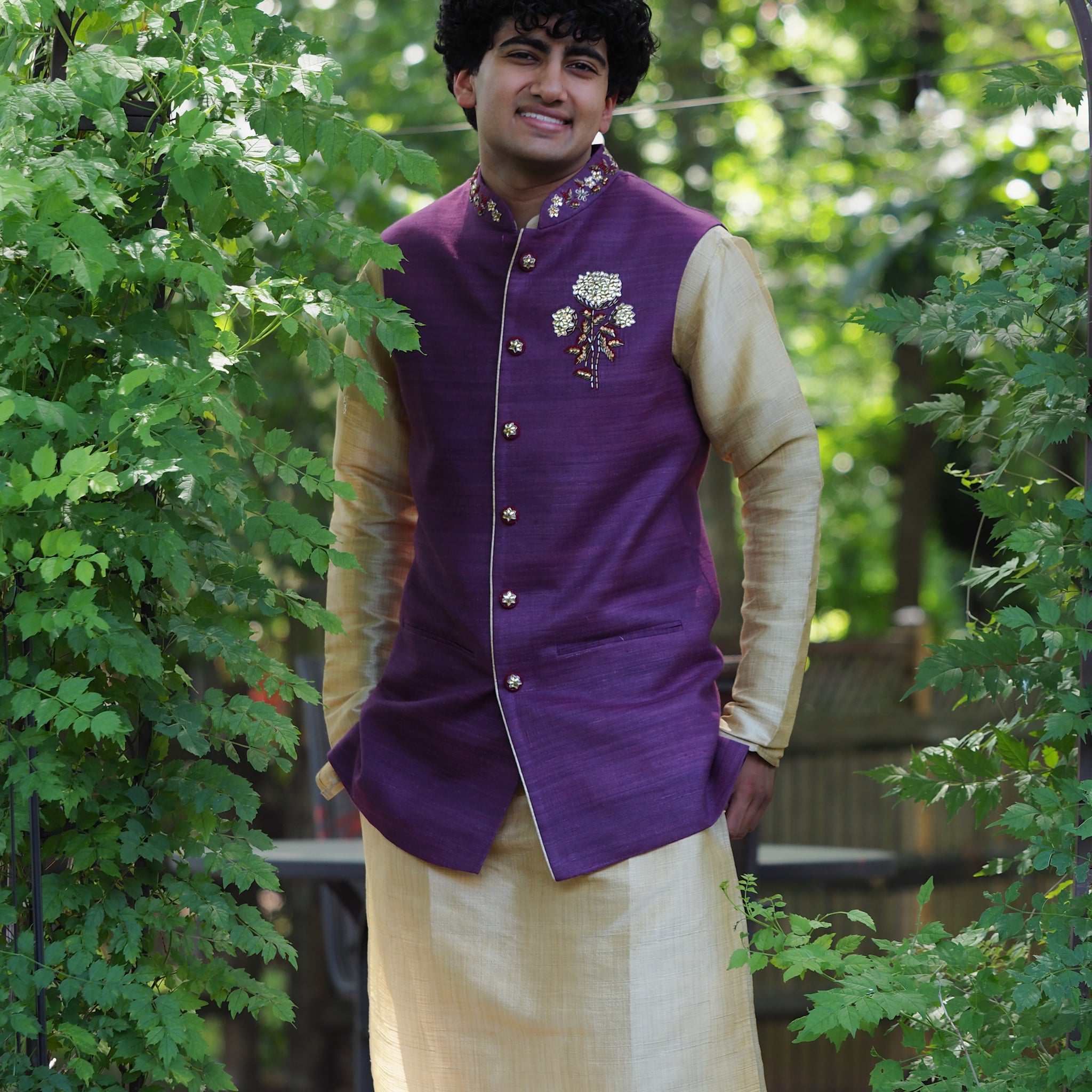 3 piece kurta jacket set