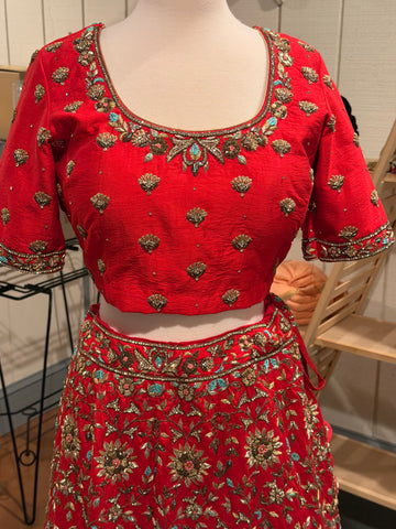 Red Bridal Lengha
