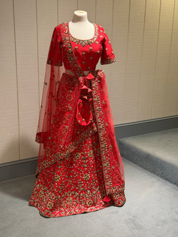 Red Bridal Lengha