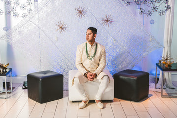 Cream Lukhnavi Sherwani