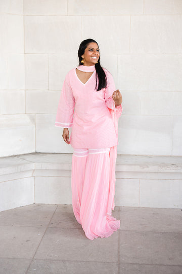 Pink Sharara set