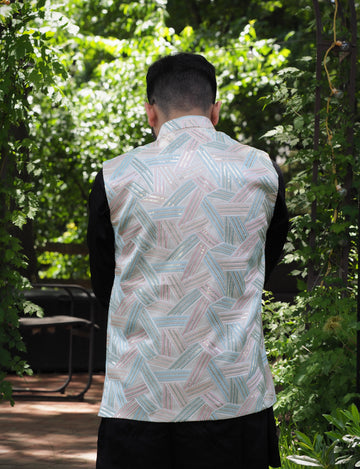 Multicolor Pastel shimmer Nehru Jacket
