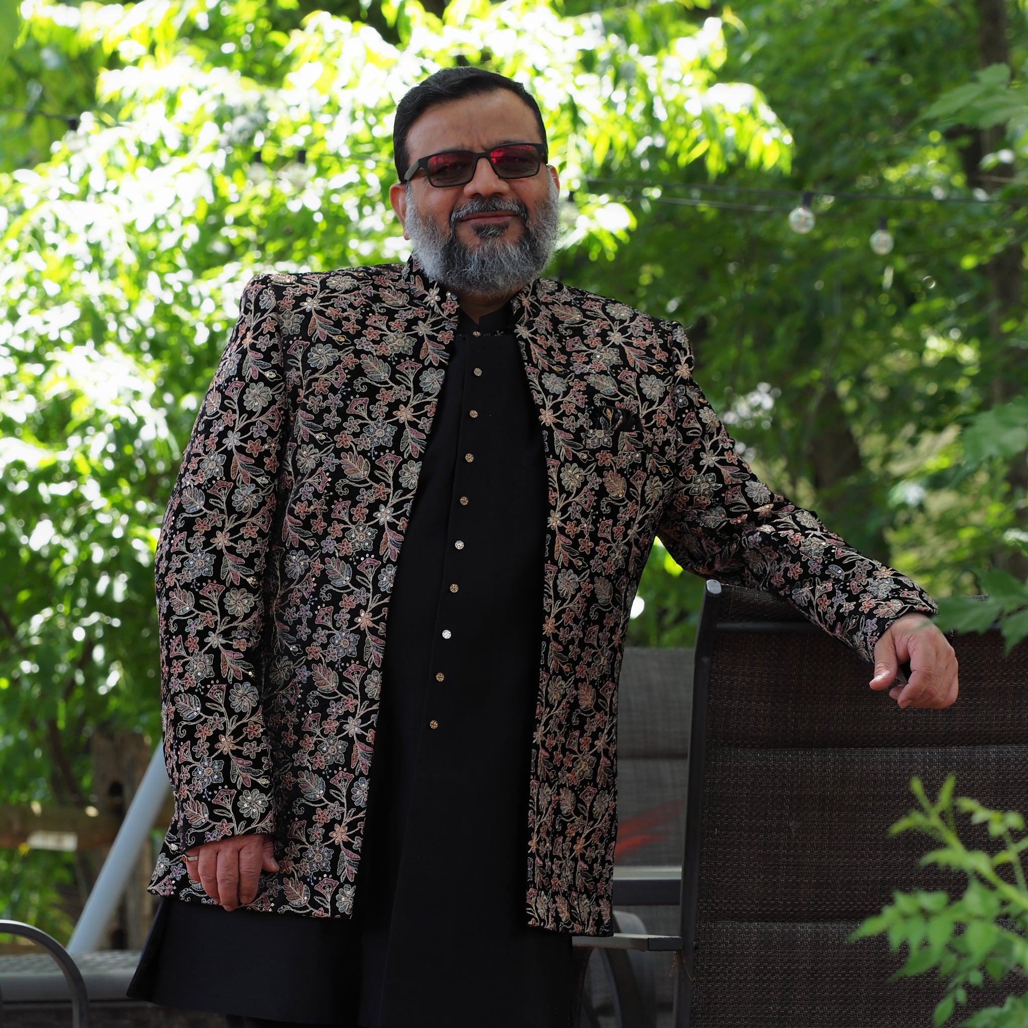 Black Multicolor Indo Western