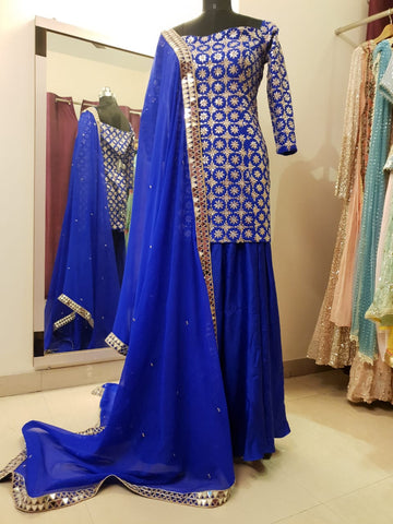 Blue Mirror work Sharara